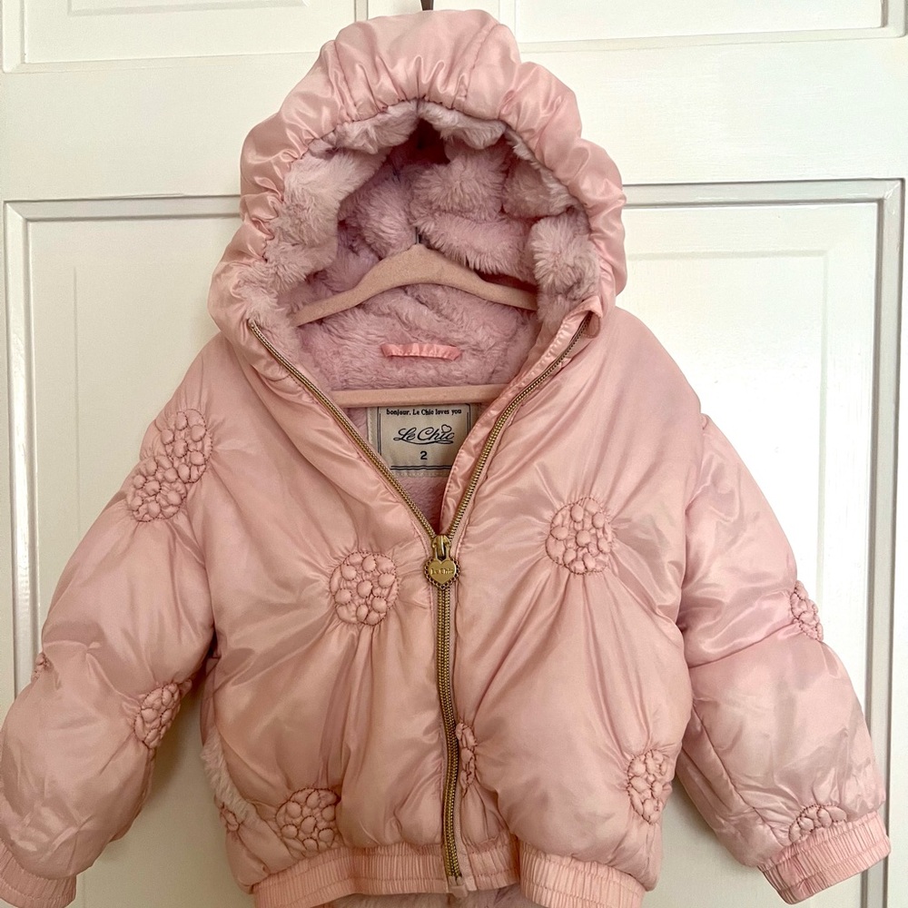 Pink Kids Puffer Jacket